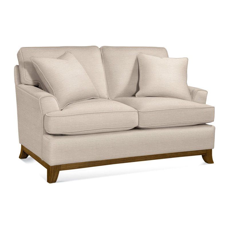 Oaks Way Loveseat, White Textured Performance; 0865-91, Havana Finish
