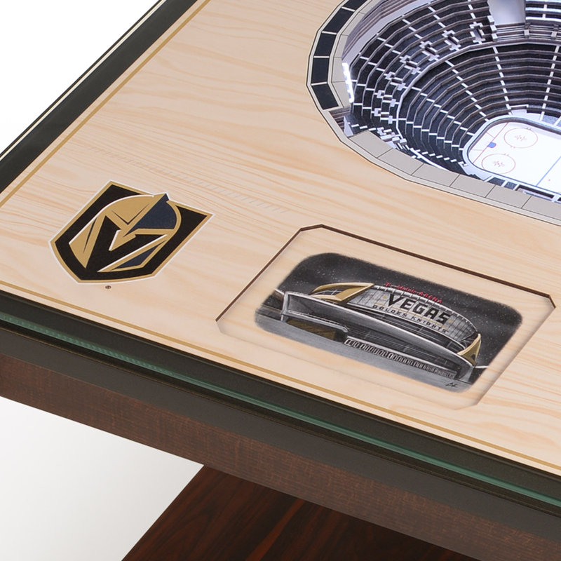 NHL 25-Layer StadiumViews Lighted End Table, Vegas Golden Knights, Beige/Black