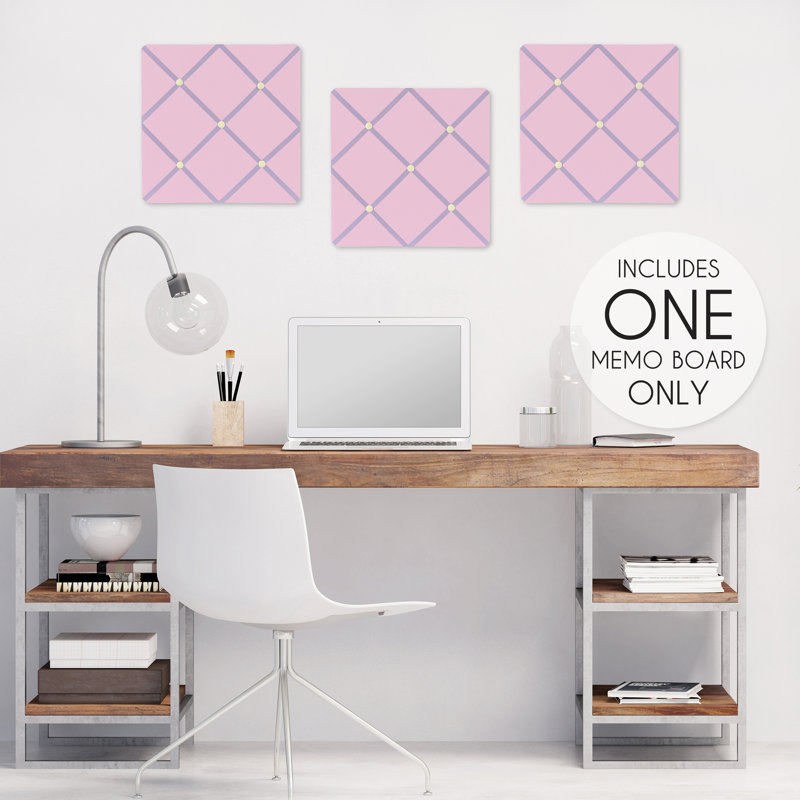 Lavender and Pink Butterfly Fabric Memo Board