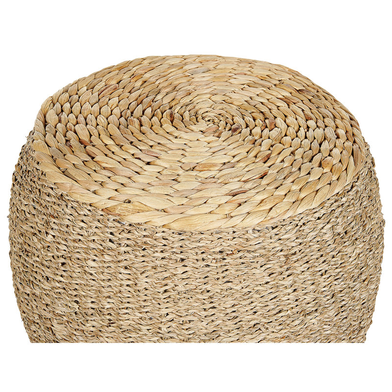 Alqassim 40cm Wide Round Solid Colour Pouffe Ottoman