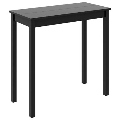 vidaXL Kitchen Table Black MDF, Pine Wood 45.3 x 21.7 x 42.1 in by VidaXL