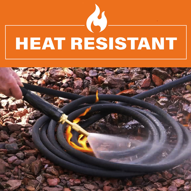 Bionic Flex Pro 25ft Black Polyester Garden Hose with Brass Nozzle
