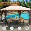 Gazebo de patio en acier de 10 pieds de largeur x 10 pieds de profondeur