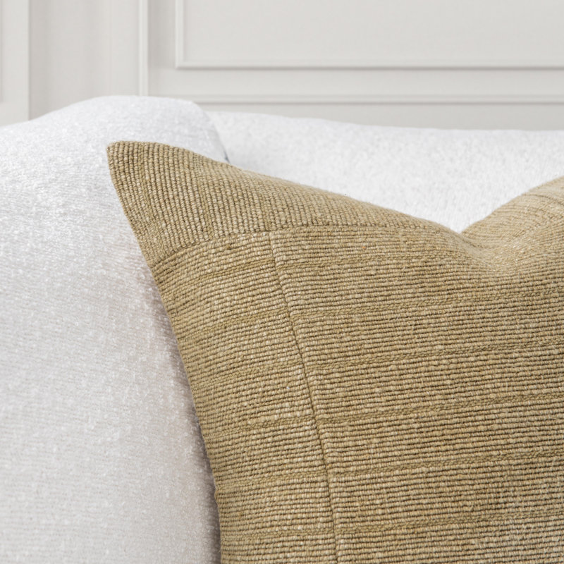Coussin décoratif en mélange de lin Mokacha, Varech