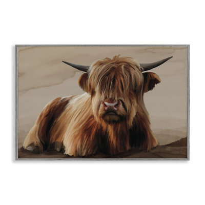 Got My Hair Done Cattle Framed Giclee, design by Renel Peters