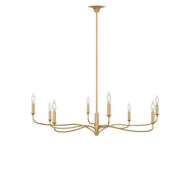 Wetherell 8-Light Chandelier, 63" H x 42" W  x 42" D, 8, Gild