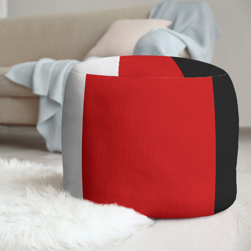 Repose-pieds 20,5 po, Blanc / rouge / noir