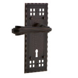 Craftsman Plate Privacy (Bed & Bath) with Decorative Keyhole and Fleur Lever