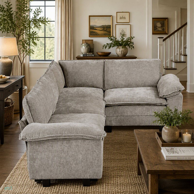 Modern Modern, Chenille brun / gris