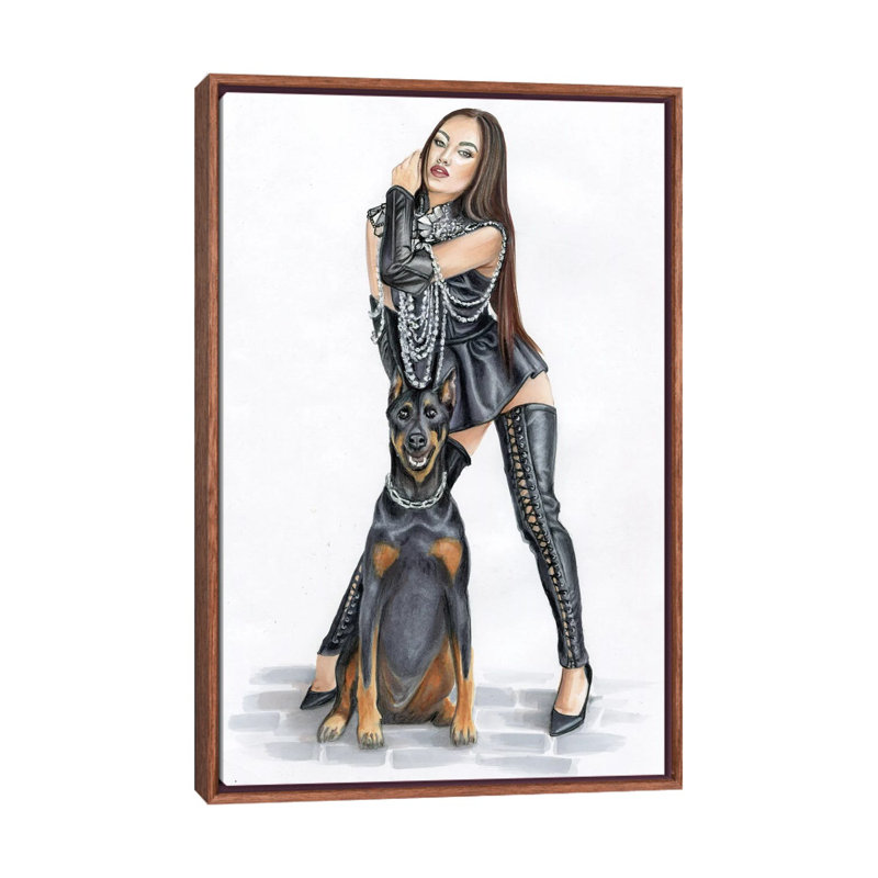 Rock Style 1 Piece Painting on Canvas, 66.04 cm H x 45.72 cm W, Brown Framed