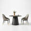 Table de salle à manger moderne moderne 43 po pour 2 personnes avec chaises rembourrées en métal-599899217-599899221
