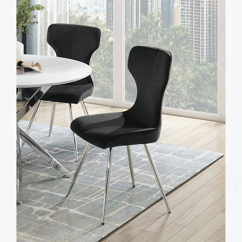 Ensemble de 2 chaises d'appoint Modern Velvet