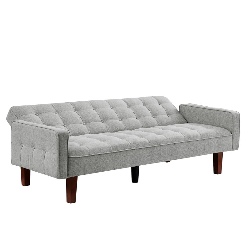 Canapé convertible, canapé-lit, canapé inclinable Saracen, Lin gris