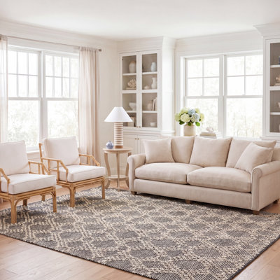 Tapis géométrique en jute / coton Aristia