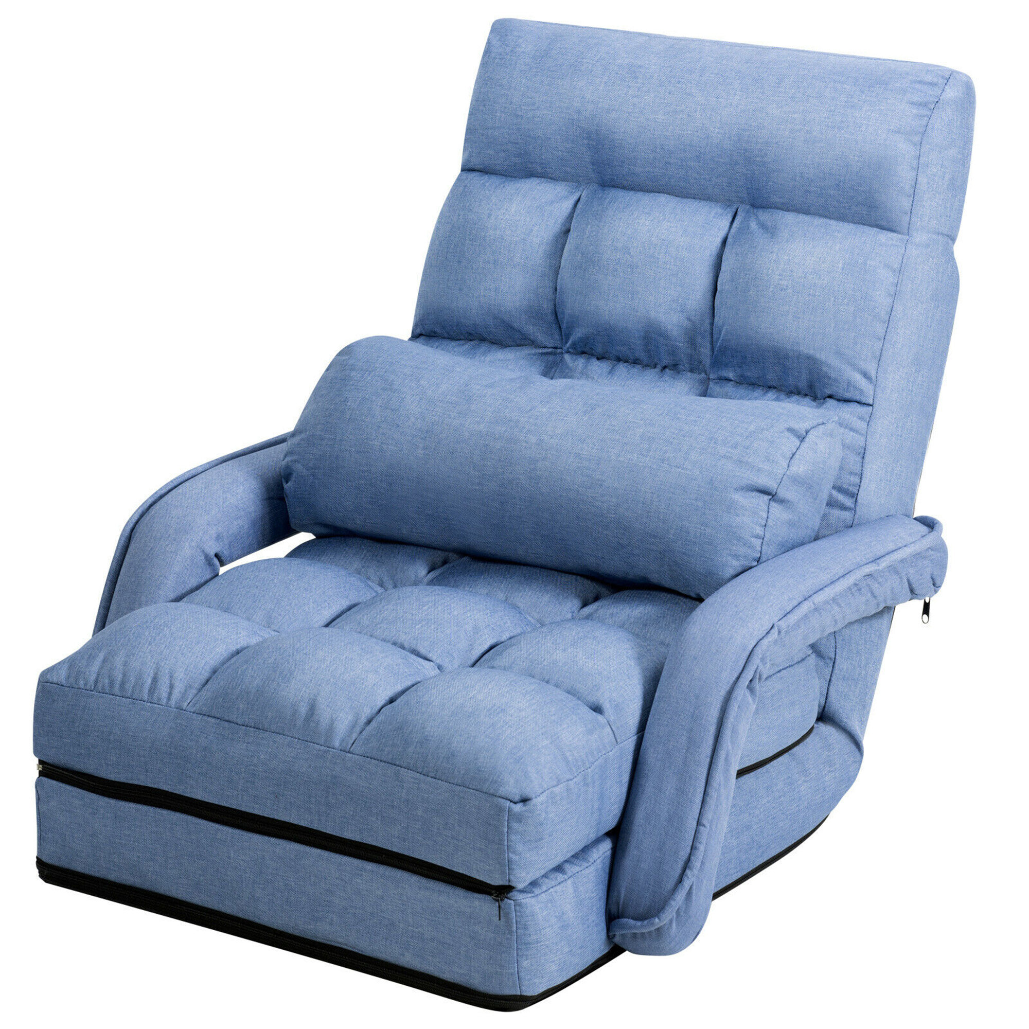 Vinsetto Home Comfortable Office Video Game Sofa Swivel Chair with a Strong  Ergonomic Design & Quality Material Blue Comfort