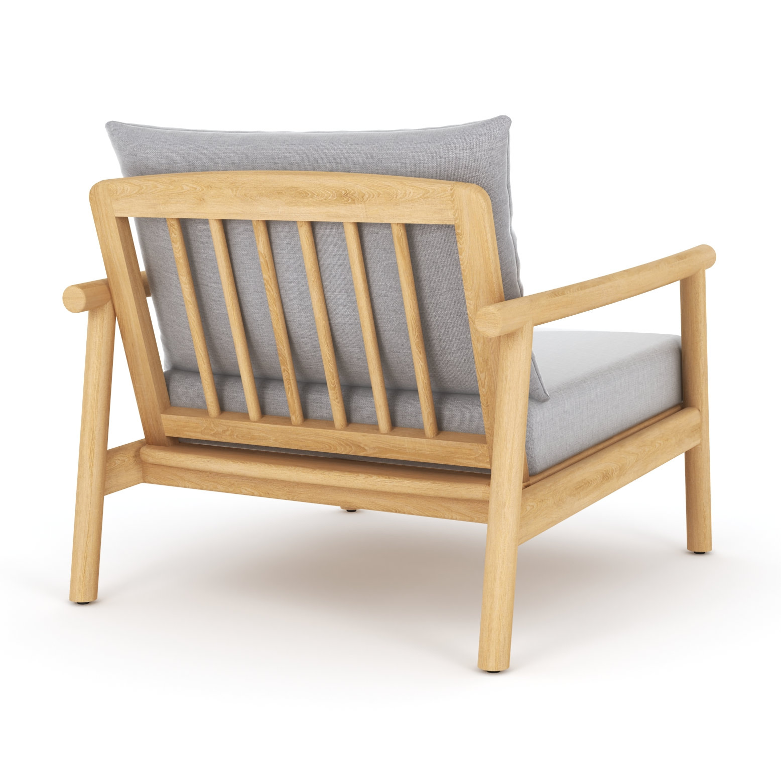 Maia Teak Patio Lounge Chair, Gray