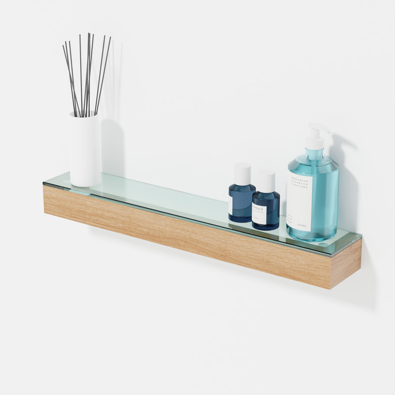 Mendocino Wood Floating Shelf, Natural Oak