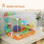 2 Tier Hamster Cage Small Animal House with Exercise Wheels Tunnel