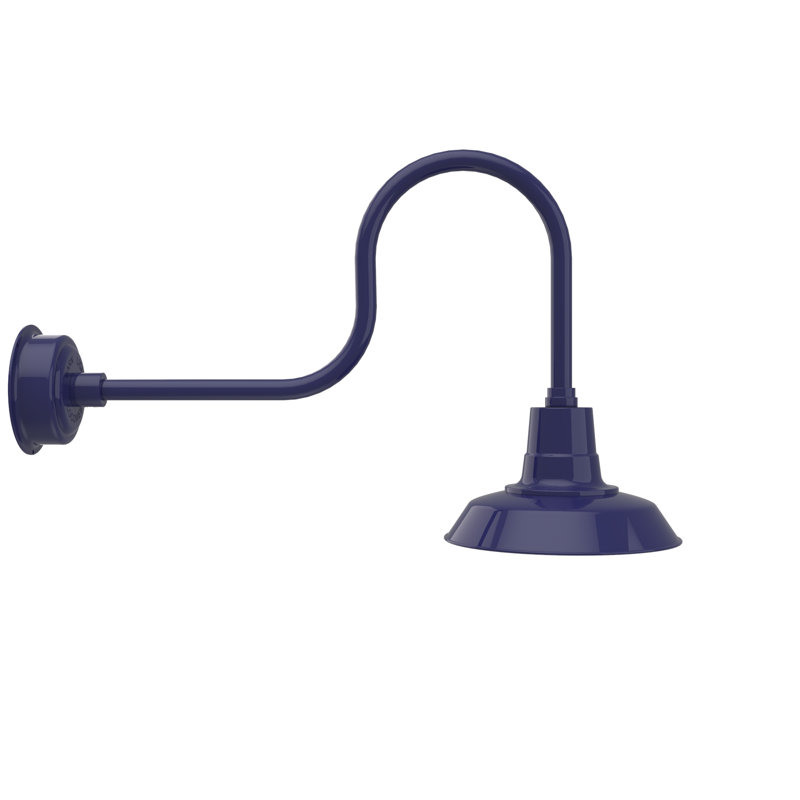 Luminaire de grange d’extérieur à del Haleigh, Bleu de cobalt, H 22,78 po x l 12 po x P 37 po