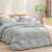 BESTOUCH Duvet Cover Set 100% Washed Cotton Linen Feel Lightweight-114986035-115115466