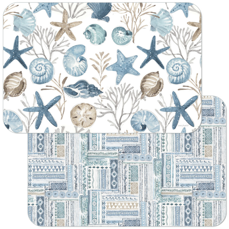 Napperon réversible 4 pièces Blue Escape