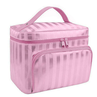 Trousse de toilette portative à maquillage imperméable à grande capacité avec miroir