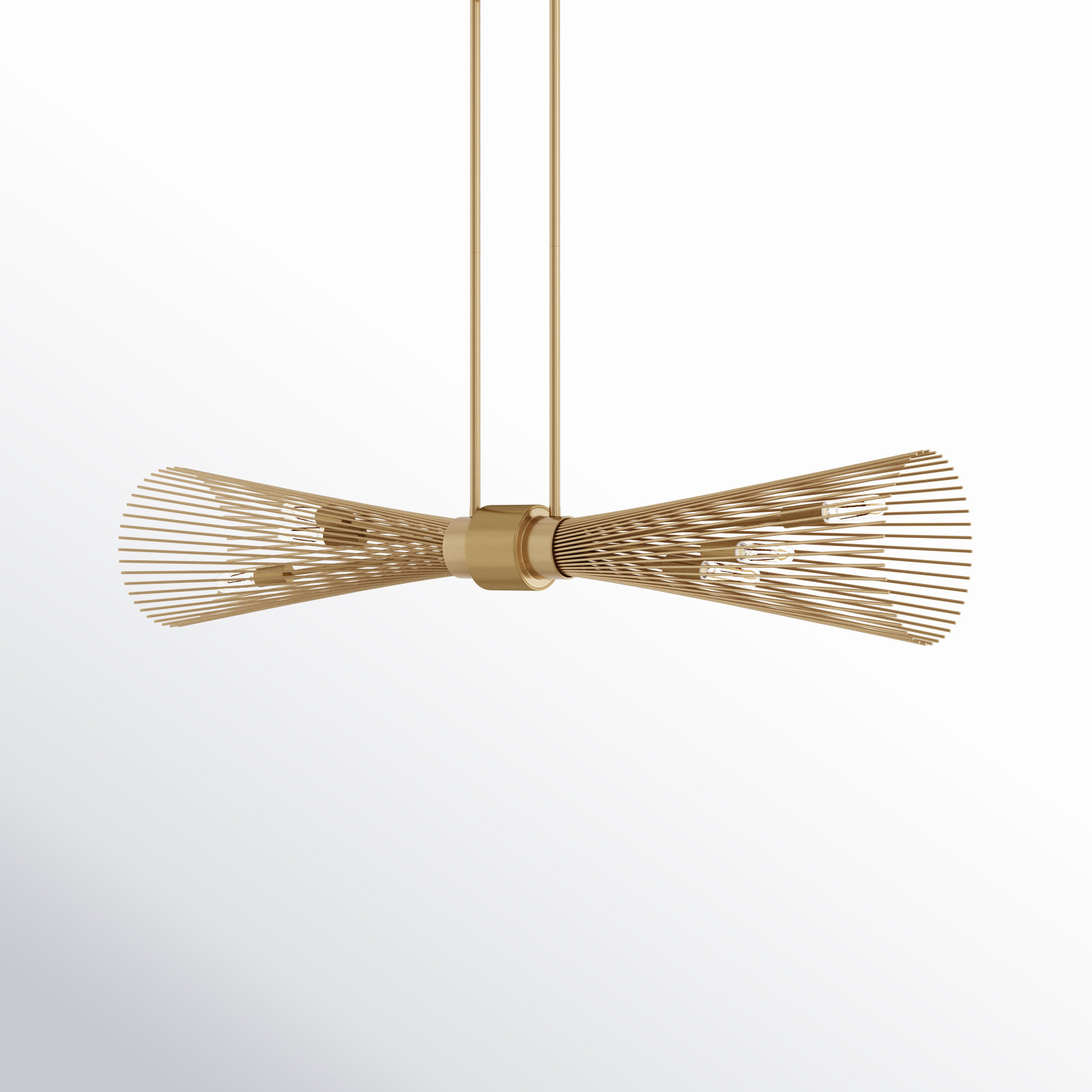 Iago 6 - Light Metal Dimmable Chandelier, Brass