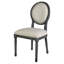 Medallion Fabric Side Chair in Ivory
