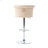 COOLMORE Velvet Bar Stool Set Of 2, Adjustable Swivel Bar Stools With Silver Plated Metal Leg, Chrome Nailhead, Counter Height Chair For Kitchen,Dining Room-2014905680
