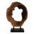 Altus Handcrafted Wooden Statuary Sculpture On Stand For Table Accent -  Decorative Object For Home Decor Or Decorations For Living Room - 19", Brown & Black