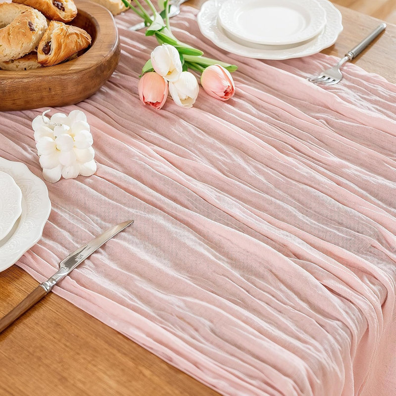 Chemin de table Cheesecloth, chemin de table en gaze rustique boho 10 pi