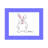 Personalized Bunny Rabbit Cartoon Caricature with a Mat, Ready to Frame-104371689