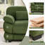 Canapé modulaire en U 76,4 po en velours côtelé modulaire vert, 2 repose-pieds et coussins épais, sans assemblage-807404829-807404830