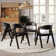 Polyurethane Ladder Back Arm Chair in Brown
