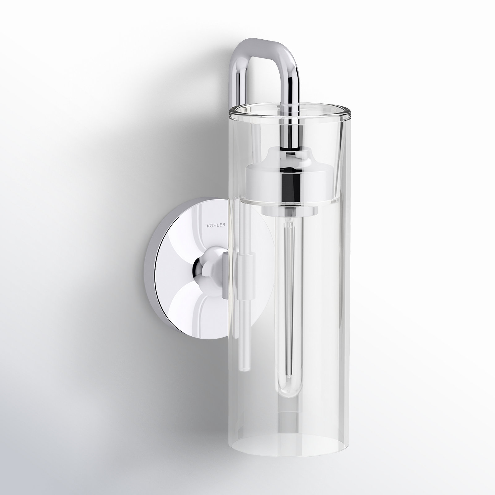 Kohler Purist Single Light Armed Sconce, Polished Chrome