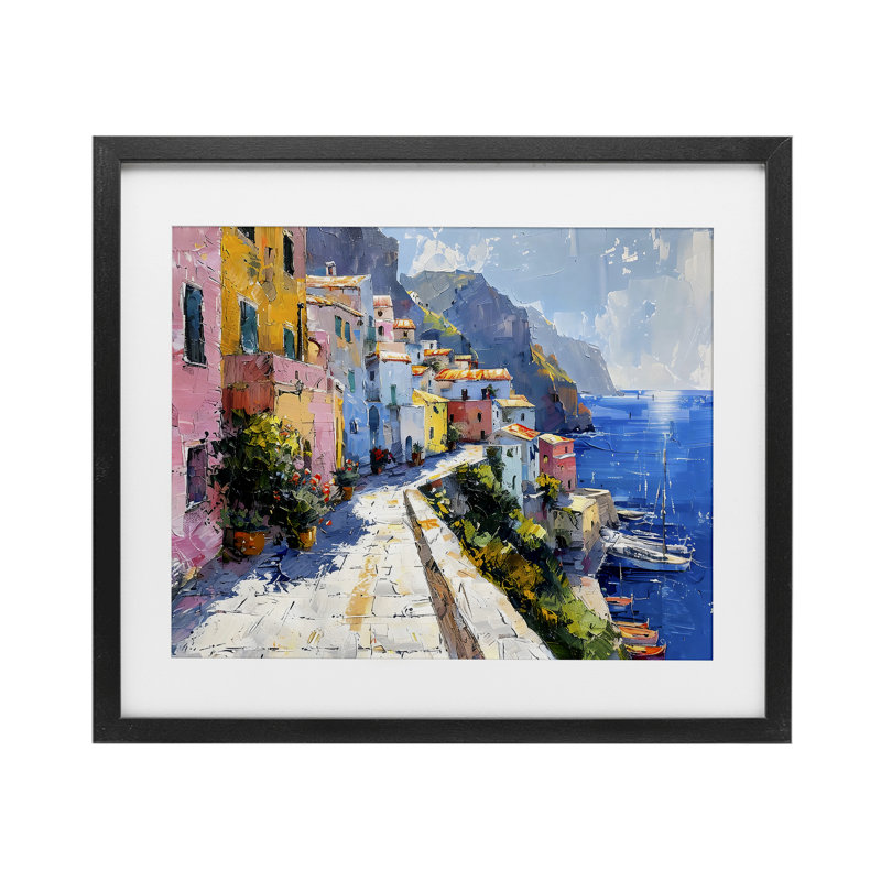 Sentier le long de la côte, impression encadrée sous verre, design par LSR Creative Studio, H 13 po x l 16 po