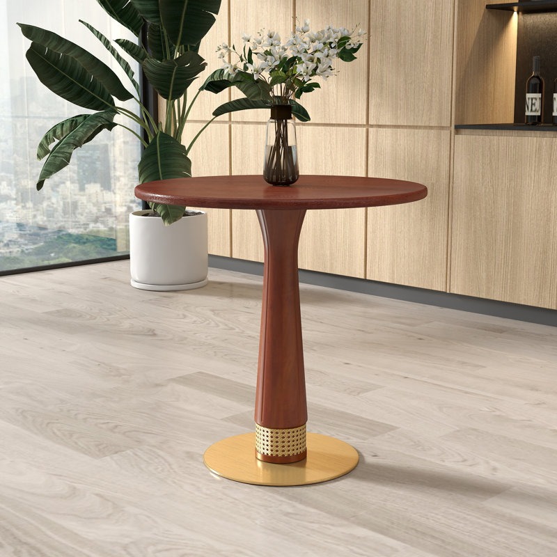 Table de conférence moderne en bois massif avec base en bois massif