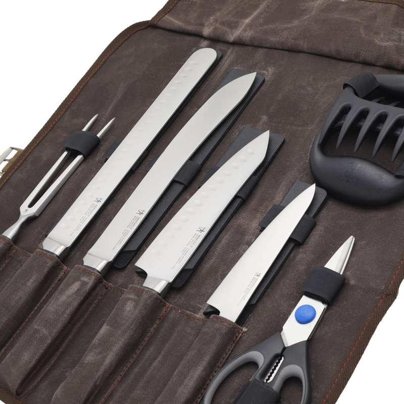 9 Piece Stainless Steel Knife Block Set