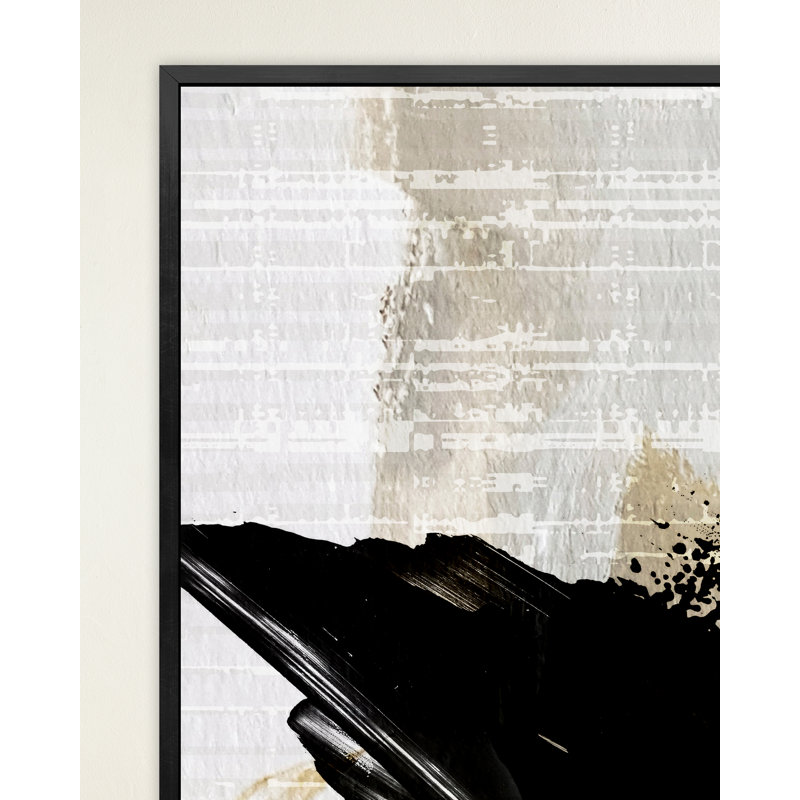 Son voyage, Toile avec cadre flottant noir, H 39,5 po x l 25,5 po, Pas de tapis