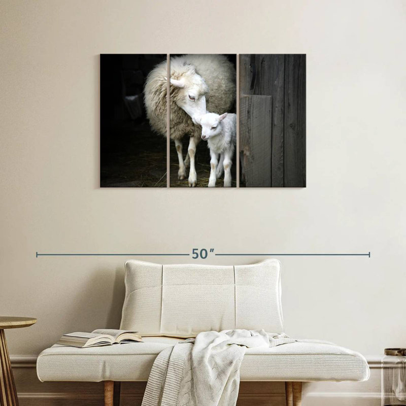Brampt Maternal Sheep, 24" H x 38" W