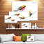 « flying oiseaux illustration », reproduction d’art sur toile tendue-25566011