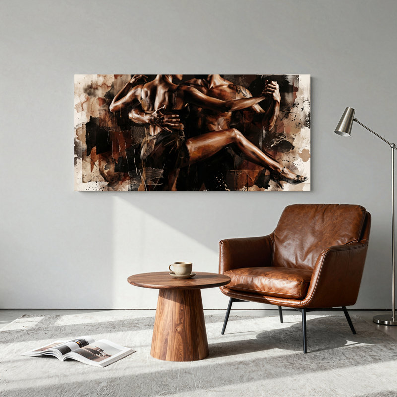 Abstrait, art mural sur toile, ensemble de 1, L 46 po x H 24 po, Toile tendue