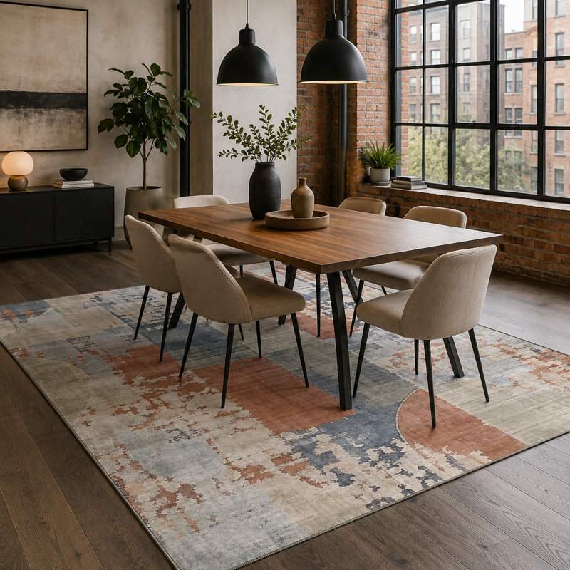 Geometric Cotton and Chenille Flatweave Area Rug, 60 x 100 cm