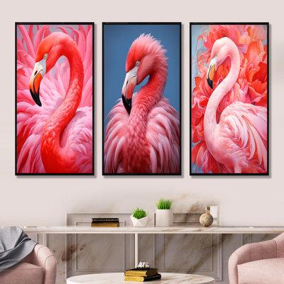 Ensemble de salon mural Theophania - Flamingo