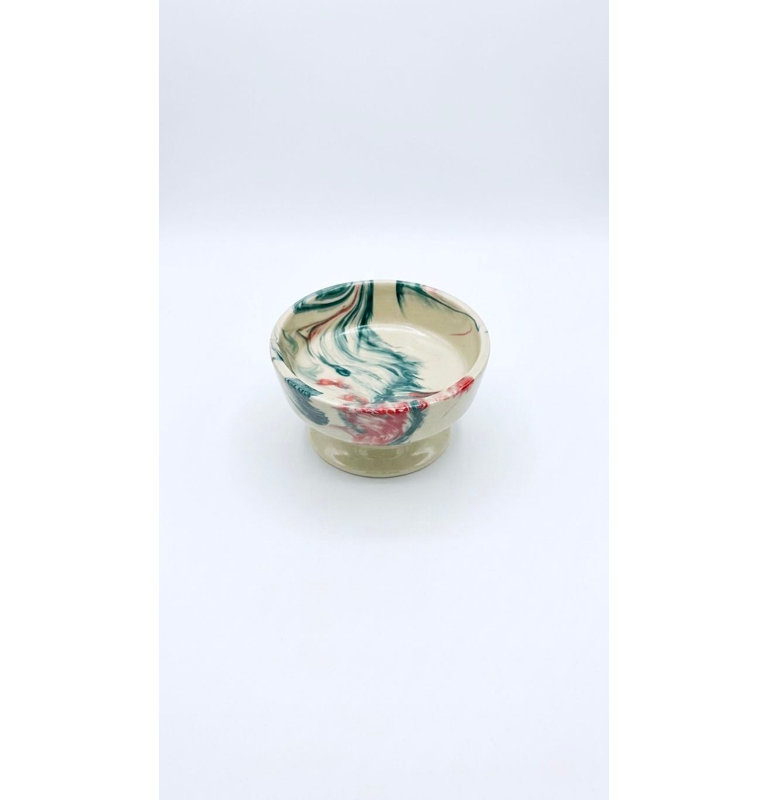 Bol pour nourriture pour animaux, Turquoise / Rouge