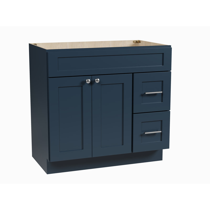 Meuble-lavabo de 36 po avec tiroir Disar, Bleu
