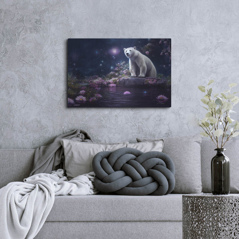 "Ours polaire" par Tanya Mavric, H 24 po x l 36 po
