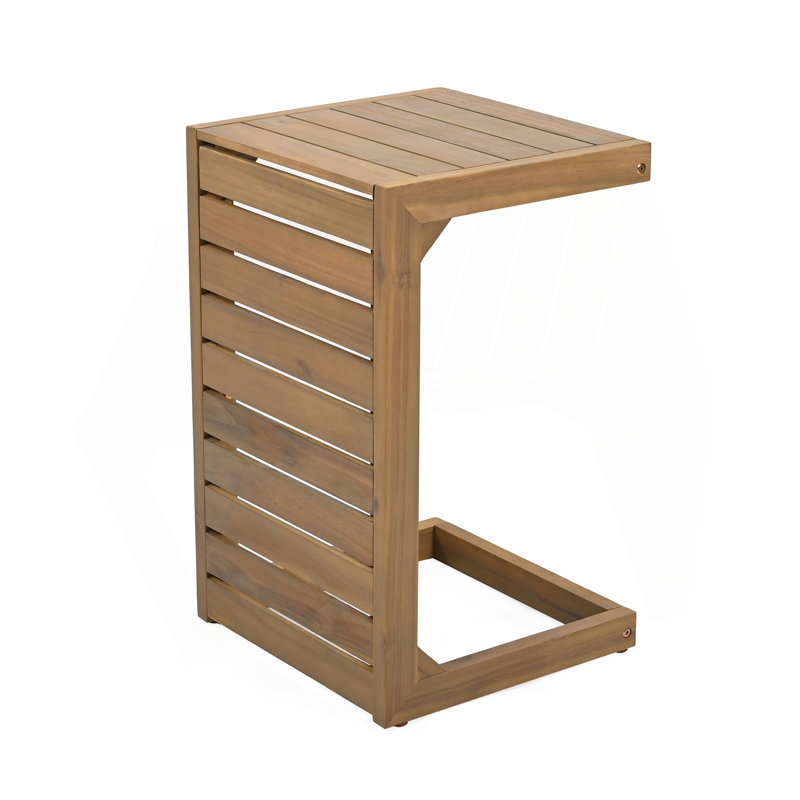 Table de bout en C brun
