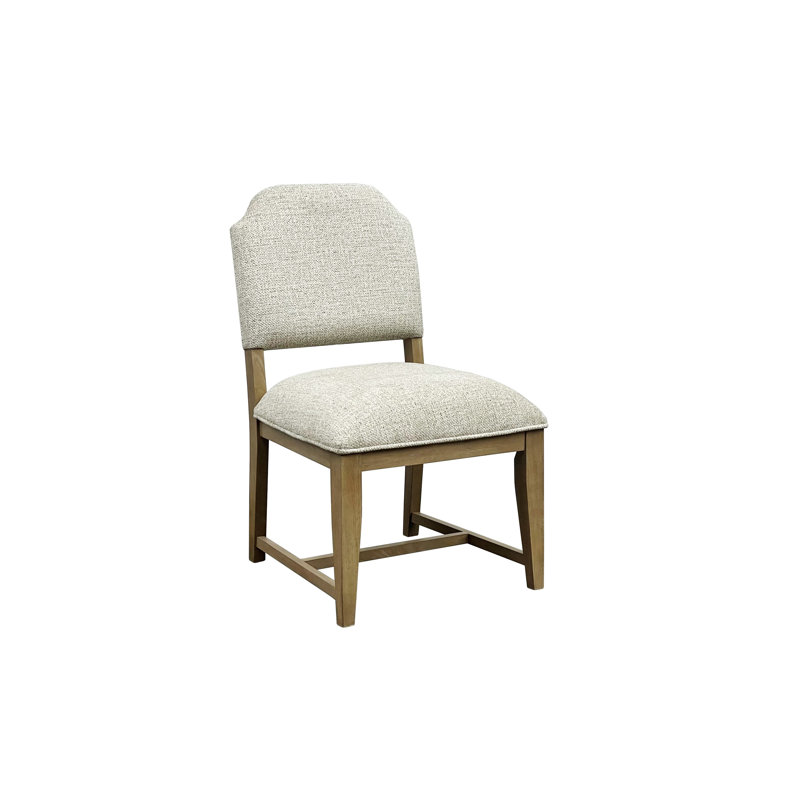 Chaises traditionnelles en tissu avec revêtement en hickory, Havane clair