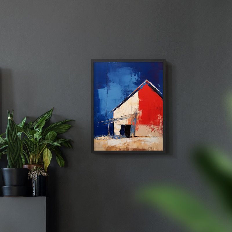 Paysages de la série CX III - reproduction encadrée de qualité supérieure - prête à être accrochée - aucun clou requis